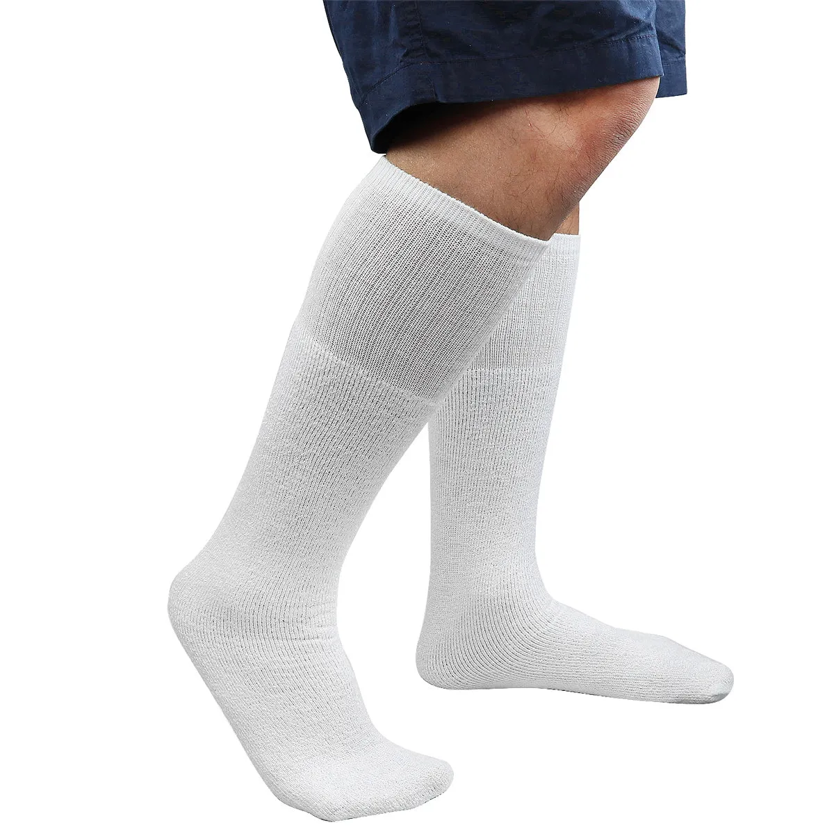 6 Pairs Men's Athletic Sport Tube Socks 10-15 Mid Calf