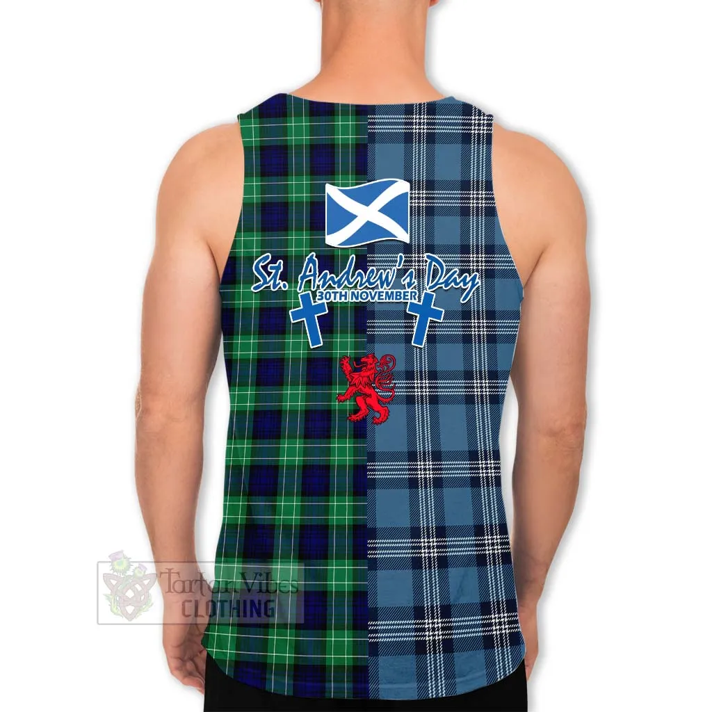 Abercrombie Tartan Men's Tank Top Happy St. Andrew's Day Half Tartan Style