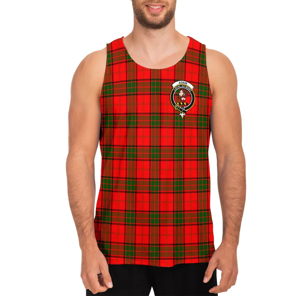 Adair Tartan Mens Tank Top with Family Crest