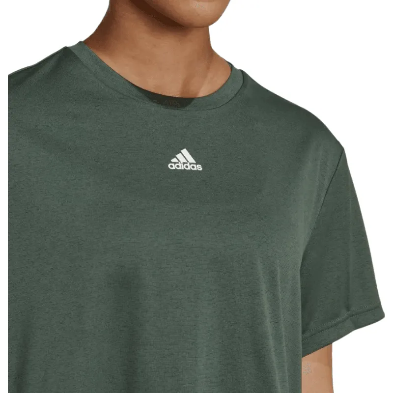 Adidas Women's Training Crop Studio T-Shirt- Green