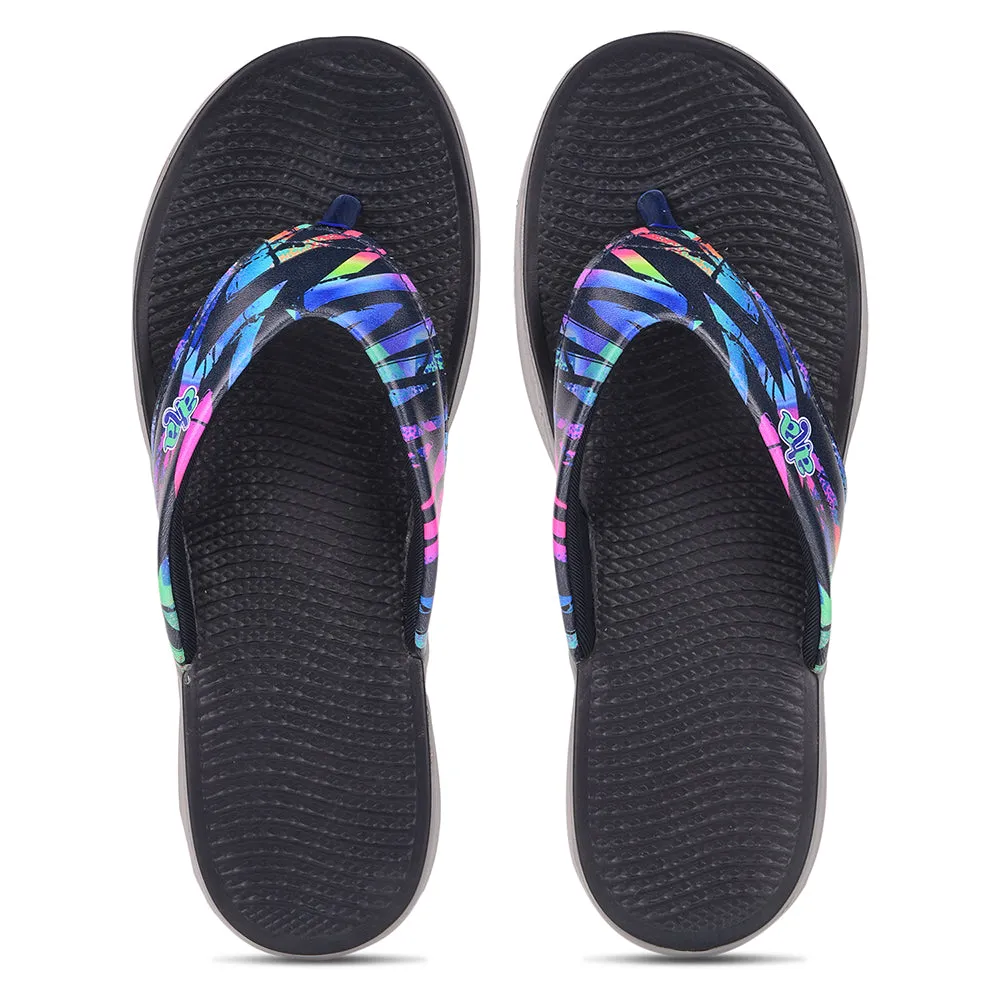 AHA Casual Navy Blue Flip Flops For Women KIARA-6 By Liberty