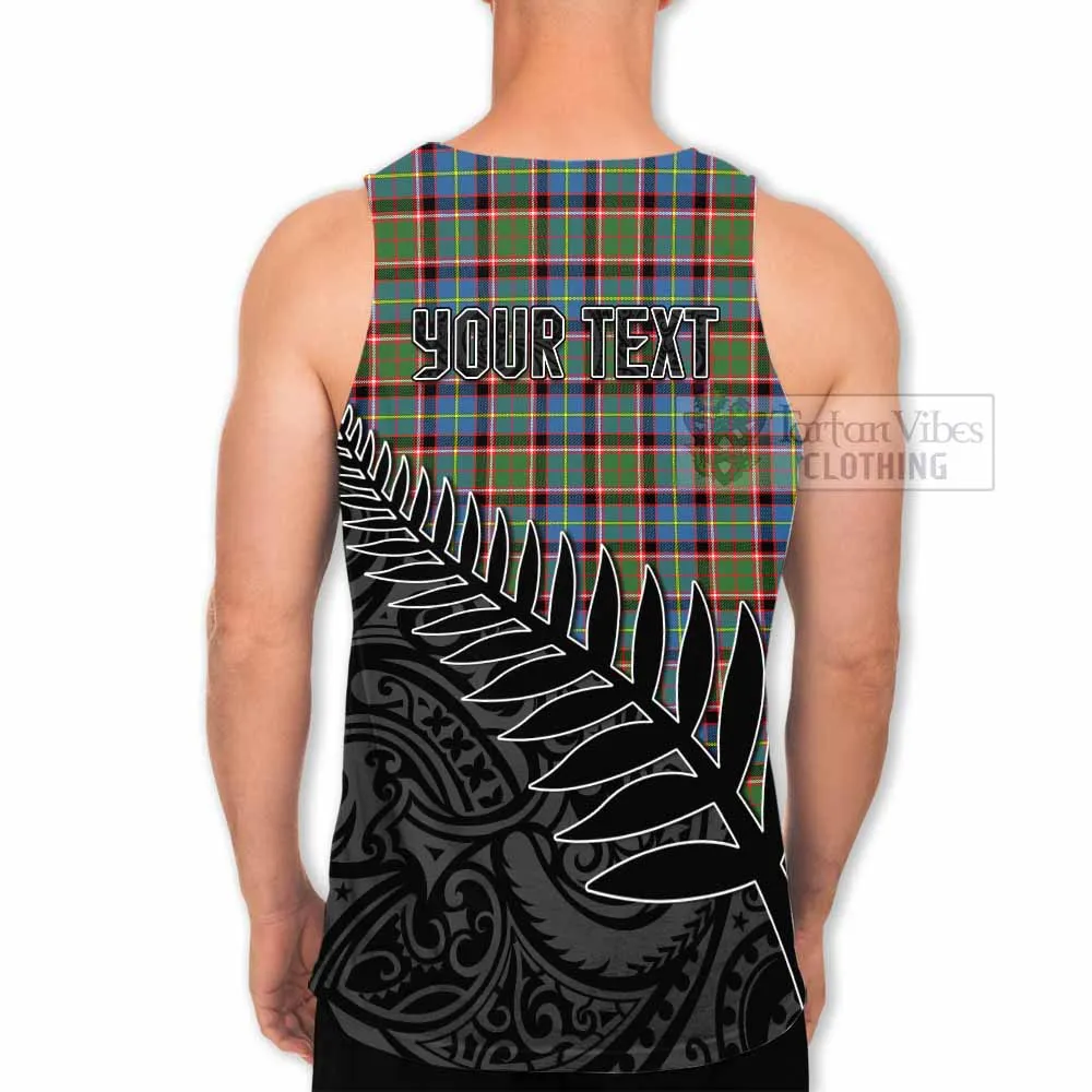 Aikenhead Crest Tartan Men's Tank Top with New Zealand Silver Fern Half Style