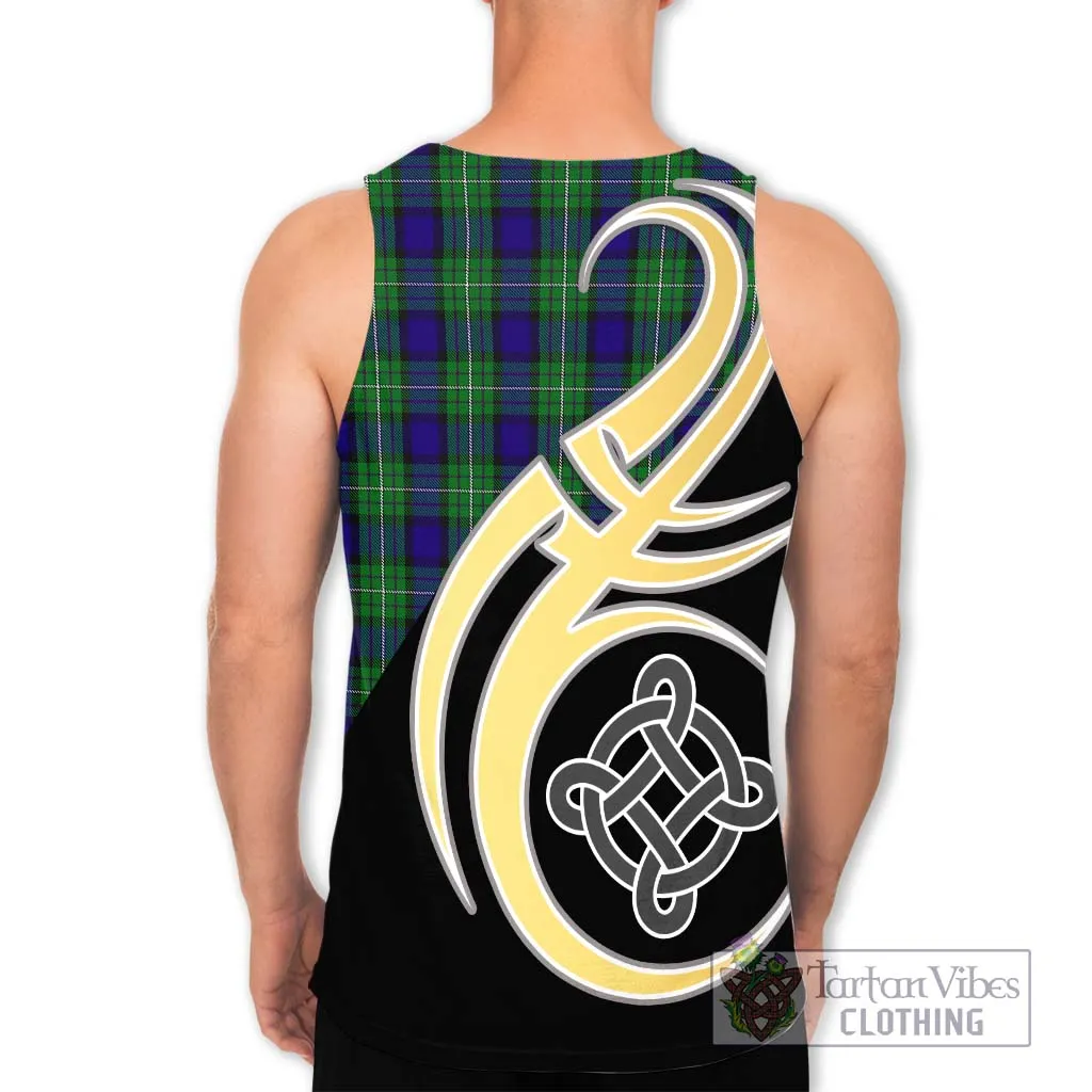 Alexander Tartan Men's Tank Top with Family Crest and Celtic Symbol Style