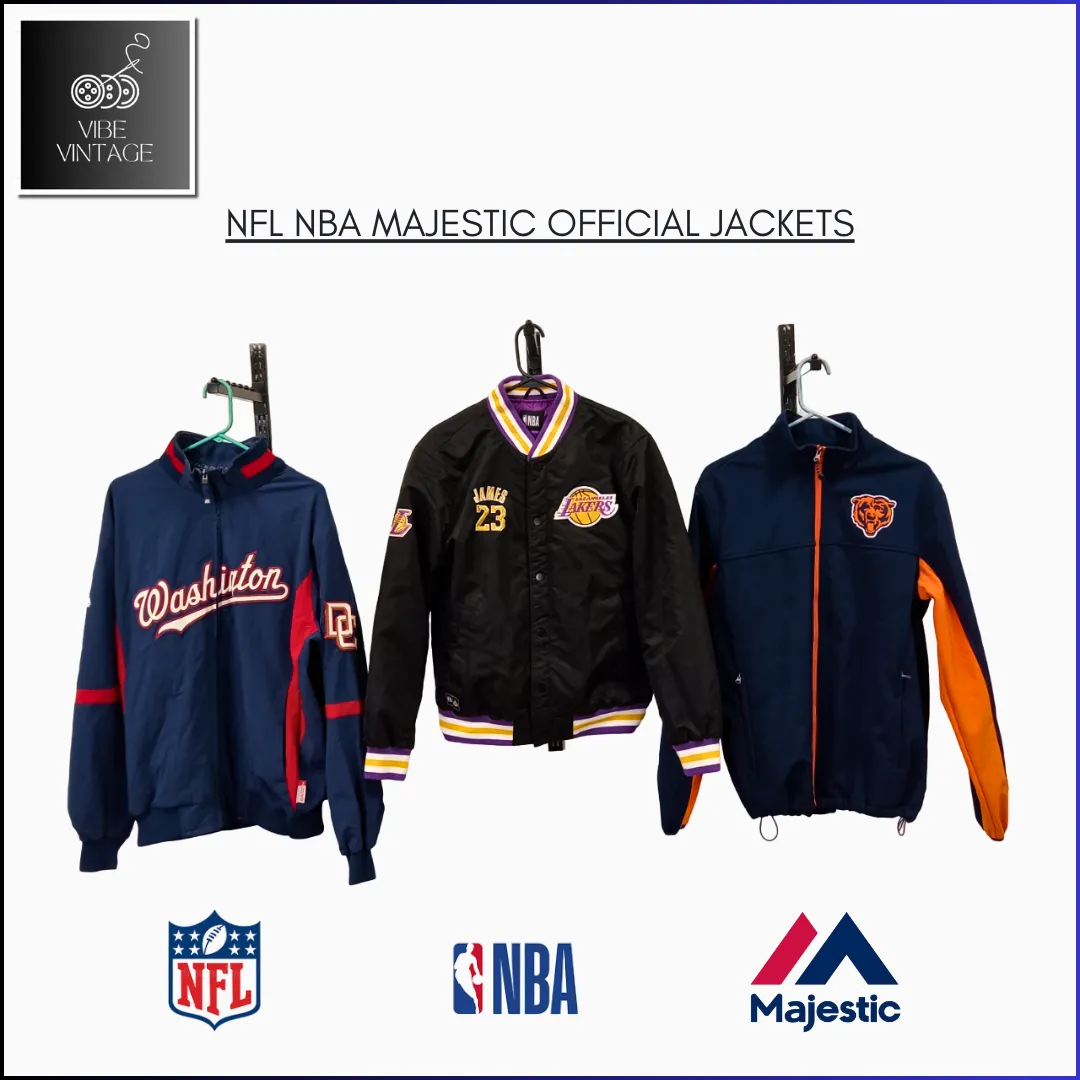 AMERICAN PRO SPORTS JACKETS (NFL-NBA-MAJESTIC) - 05 PCS