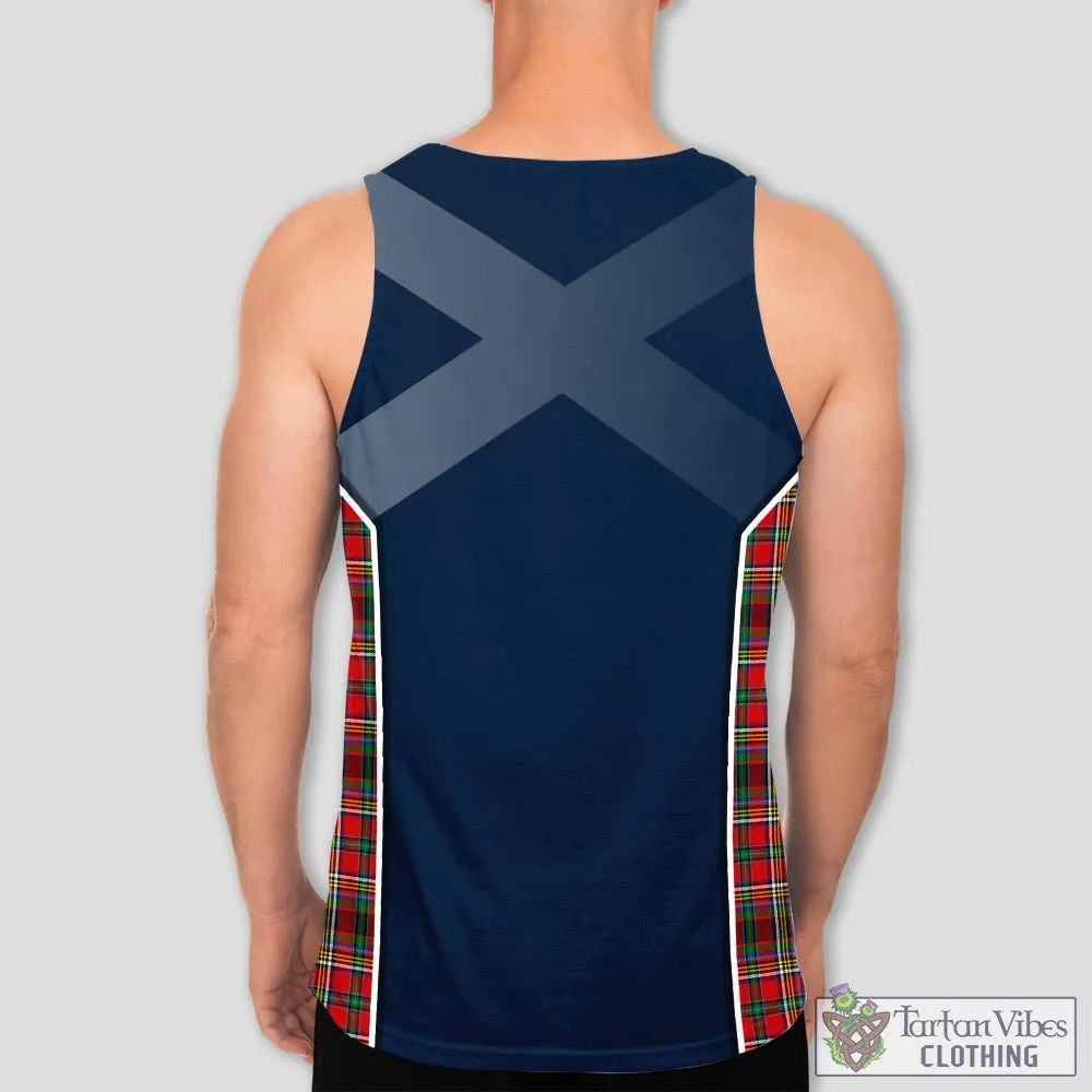 Anderson of Arbrake Tartan Men's Tanks Top with Family Crest and Scottish Thistle Vibes Sport Style