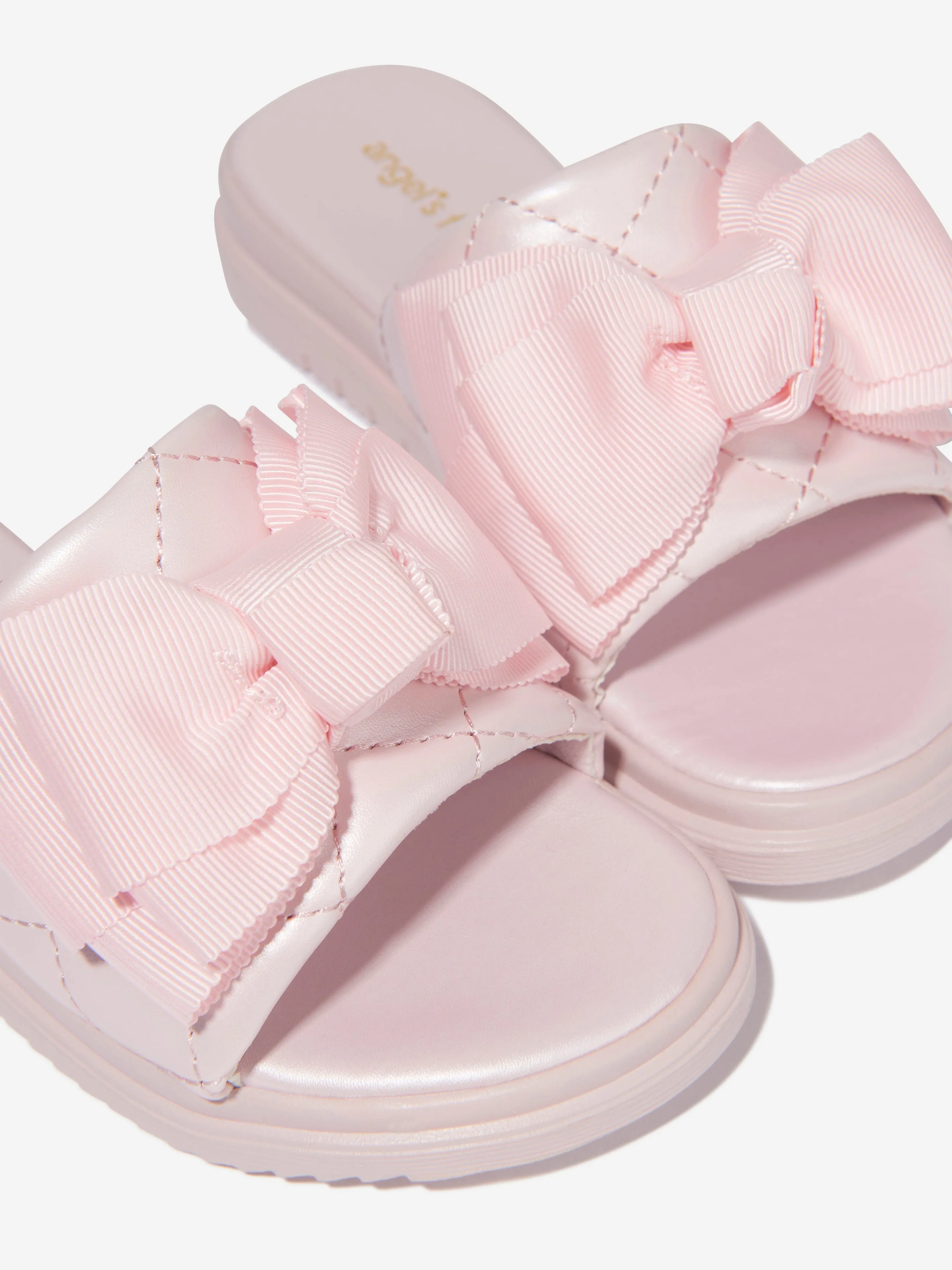 Angels Face Girls Lisbeth Quilted Sliders in Pink