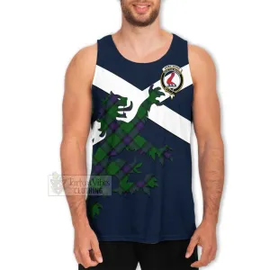 Armstrong Tartan Lion Rampant Men's Tank Top  Proudly Display Your Heritage with Alba Gu Brath and Clan Name