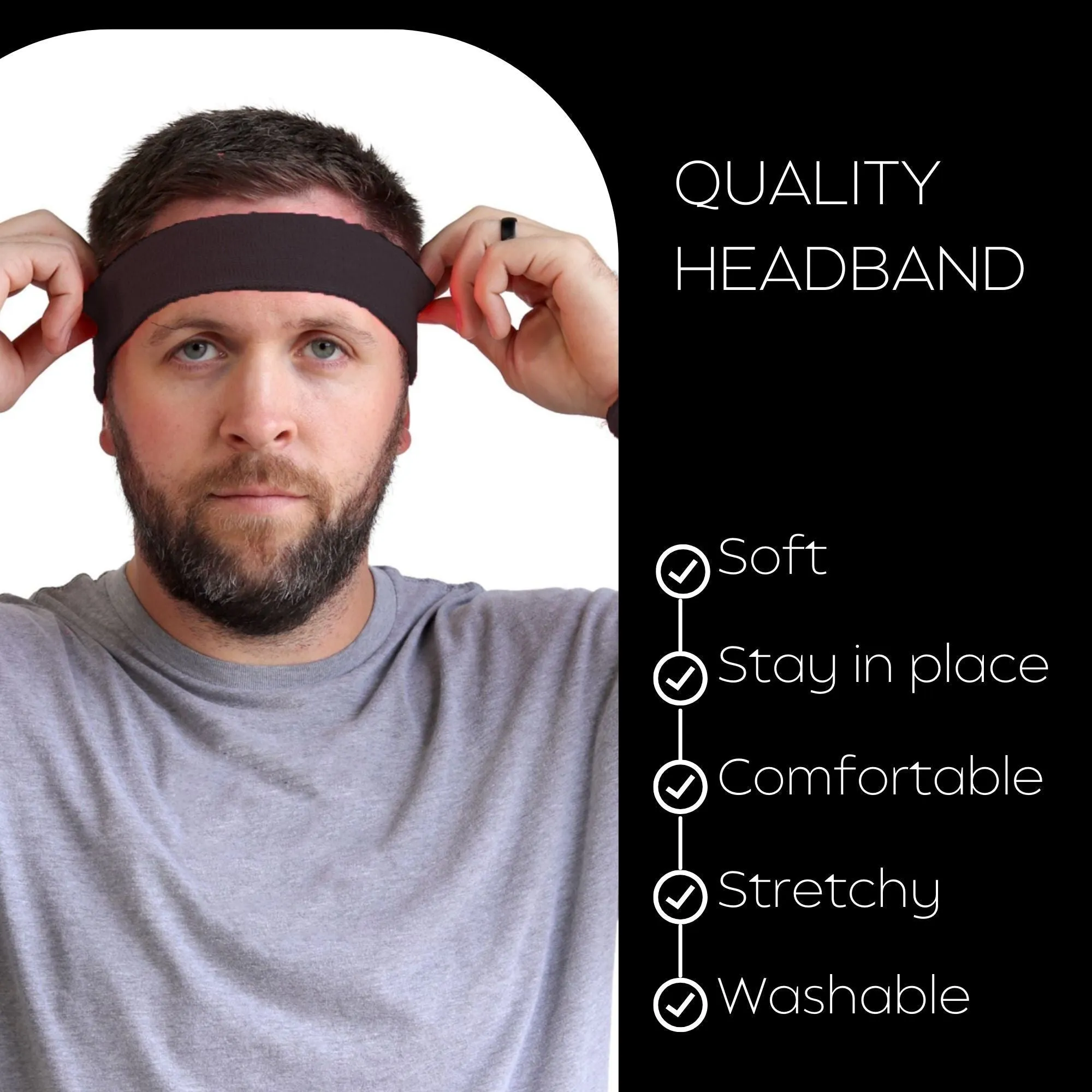 Assorted Head Sweatbands - 12 Pack