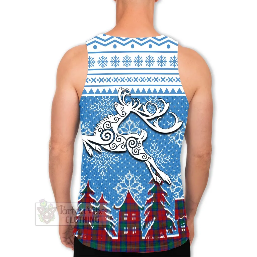 Auchinleck (Affleck) Clan Christmas Men's Tank Top Celtic Reindeer Style