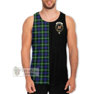 Baillie of Polkemmet Tartan Men's Tank Top with Family Crest and Half Of Me Style