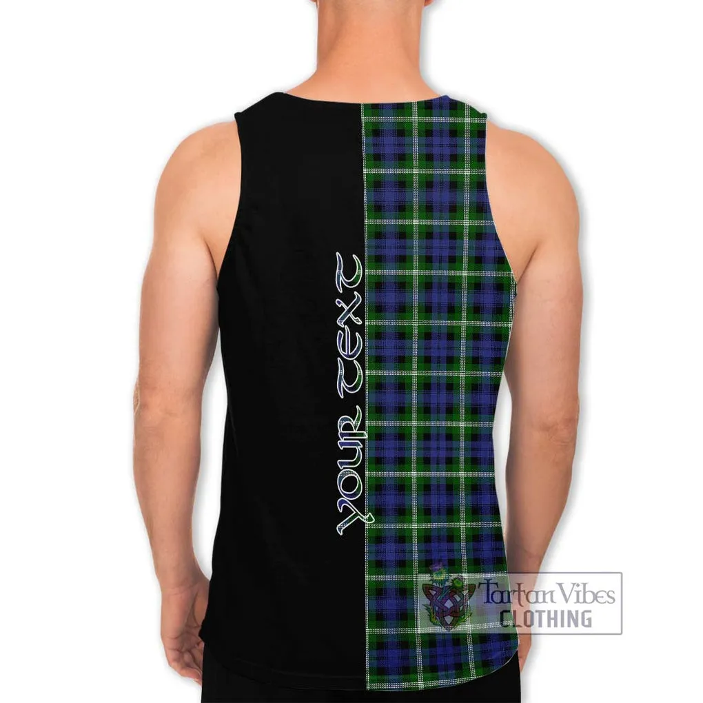 Baillie of Polkemmet Tartan Men's Tank Top with Family Crest and Half Of Me Style