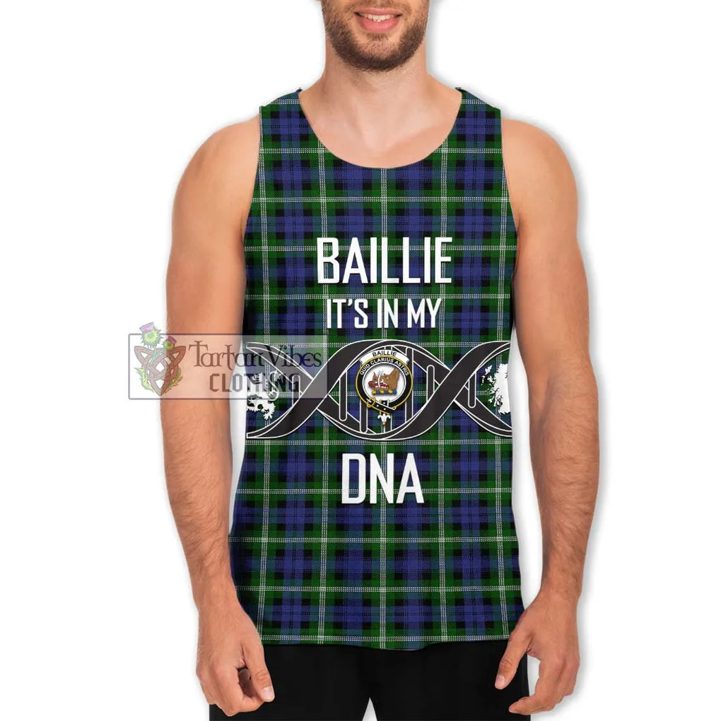 Baillie of Polkemmet Tartan Men's Tank Top with Family Crest DNA In Me Style