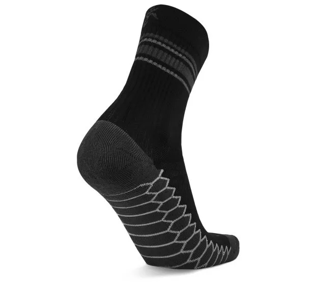 Balega Silver Mini Crew Socks-Black-L