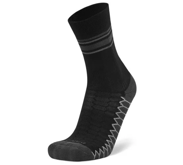 Balega Silver Mini Crew Socks-Black-L