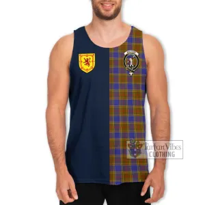 Balfour Tartan Men's Tank Top Alba with Scottish Lion Royal Arm Half Style