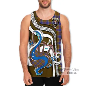 Balfour Tartan Men's Tank Top with Epic Bagpipe Style