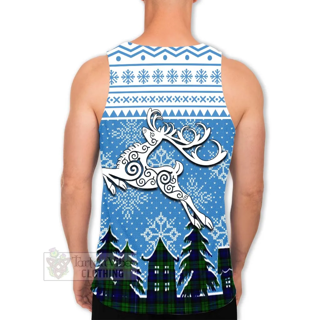 Bannatyne Clan Christmas Men's Tank Top Celtic Reindeer Style