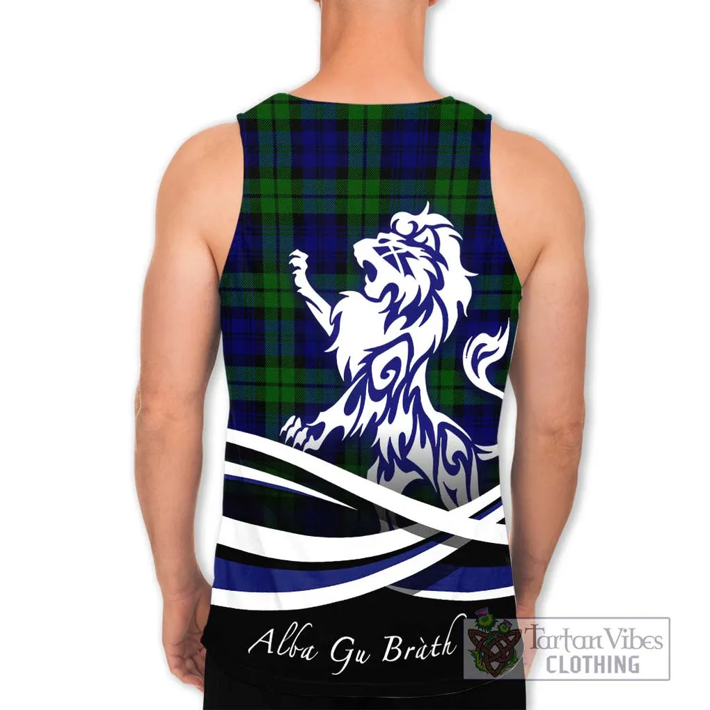 Bannatyne Tartan Men's Tank Top with Alba Gu Brath Regal Lion Emblem