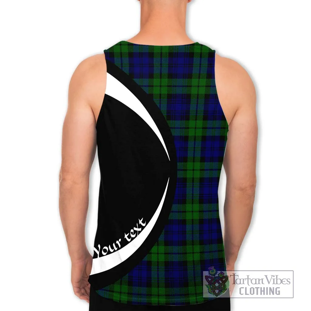 Bannatyne Tartan Men's Tank Top with Family Crest Circle Style