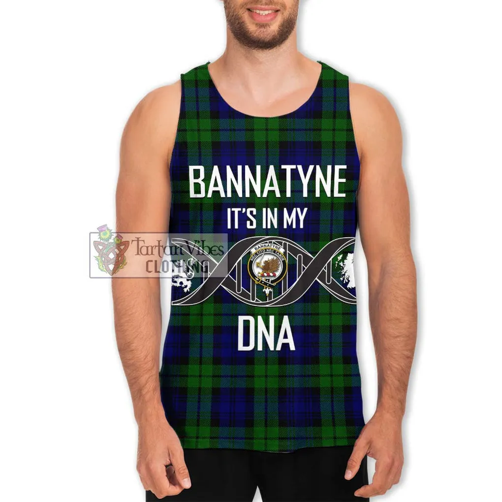 Bannatyne Tartan Men's Tank Top with Family Crest DNA In Me Style