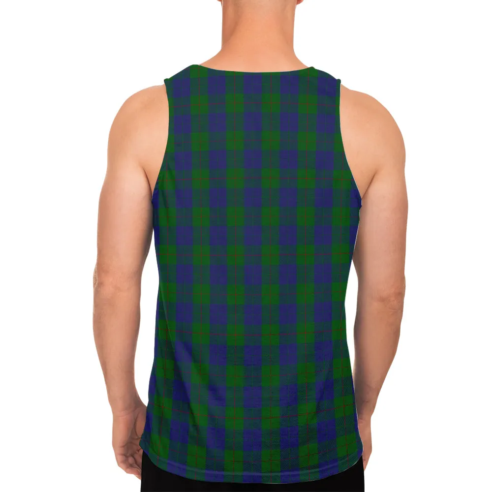 Barclay Tartan Mens Tank Top with Family Crest