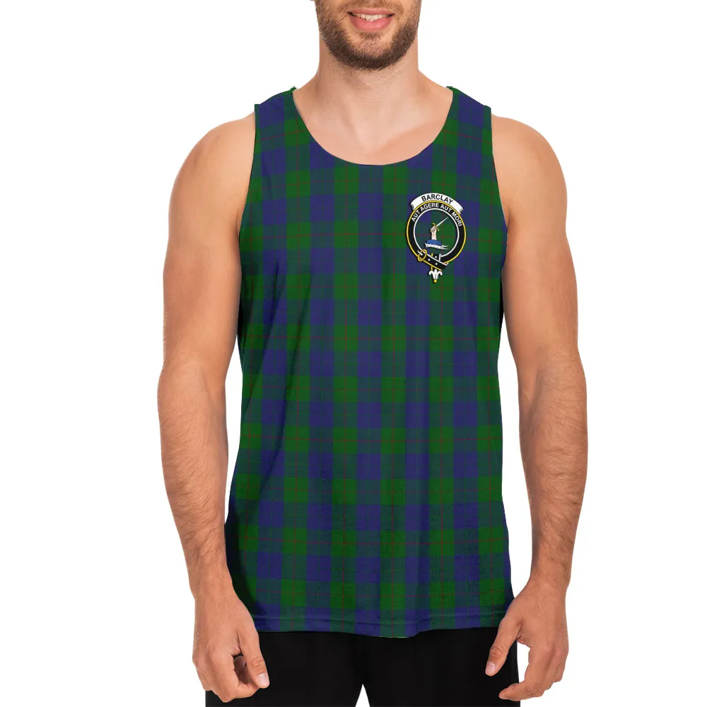 Barclay Tartan Mens Tank Top with Family Crest