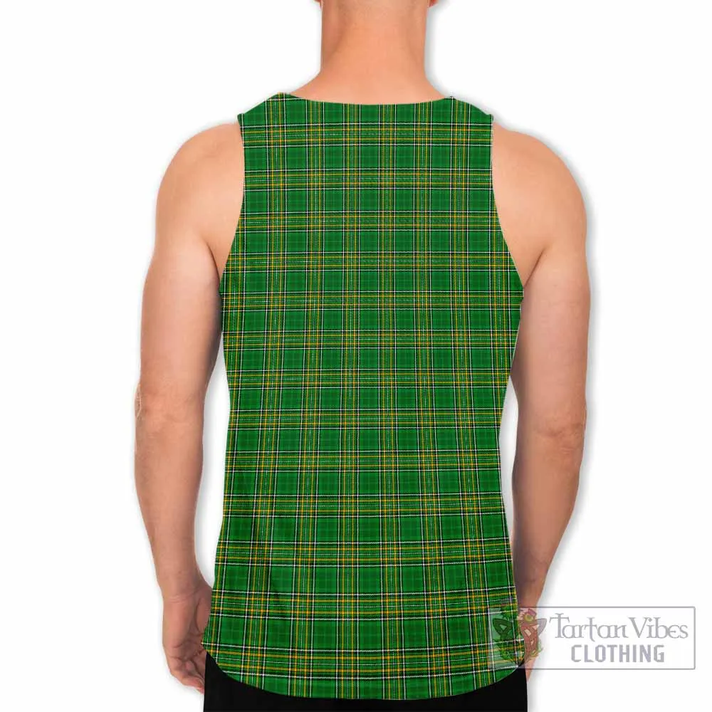 Bareth Irish Clan Tartan Men's Tank Top with Coat of Arms