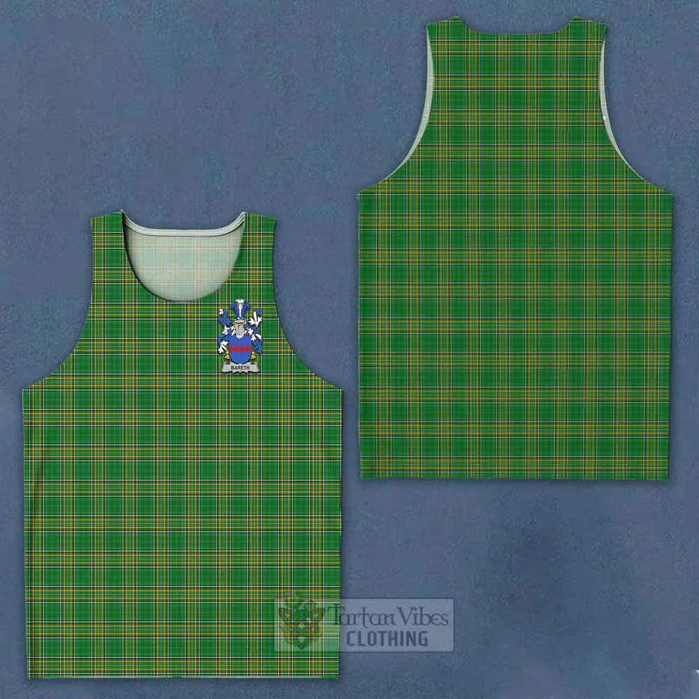 Bareth Irish Clan Tartan Men's Tank Top with Coat of Arms