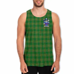 Bareth Irish Clan Tartan Men's Tank Top with Coat of Arms