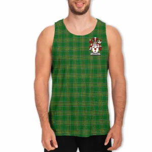 Barton Irish Clan Tartan Men's Tank Top with Coat of Arms