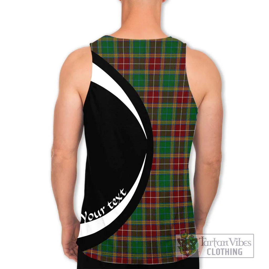 Baxter Tartan Men's Tank Top with Family Crest Circle Style