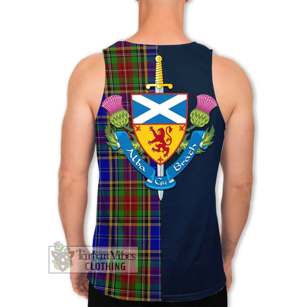 Beattie Tartan Men's Tank Top Alba with Scottish Lion Royal Arm Half Style