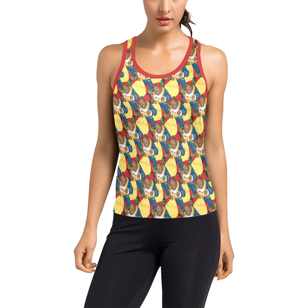 Beauty And The Beast Dancing Beauty Women's Racerback Tank Top