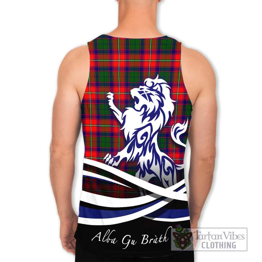 Belshes Tartan Men's Tank Top with Alba Gu Brath Regal Lion Emblem