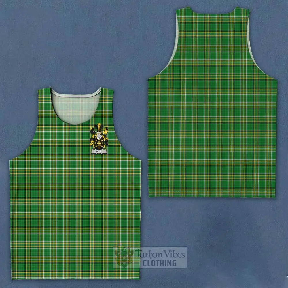 Best Irish Clan Tartan Men's Tank Top with Coat of Arms