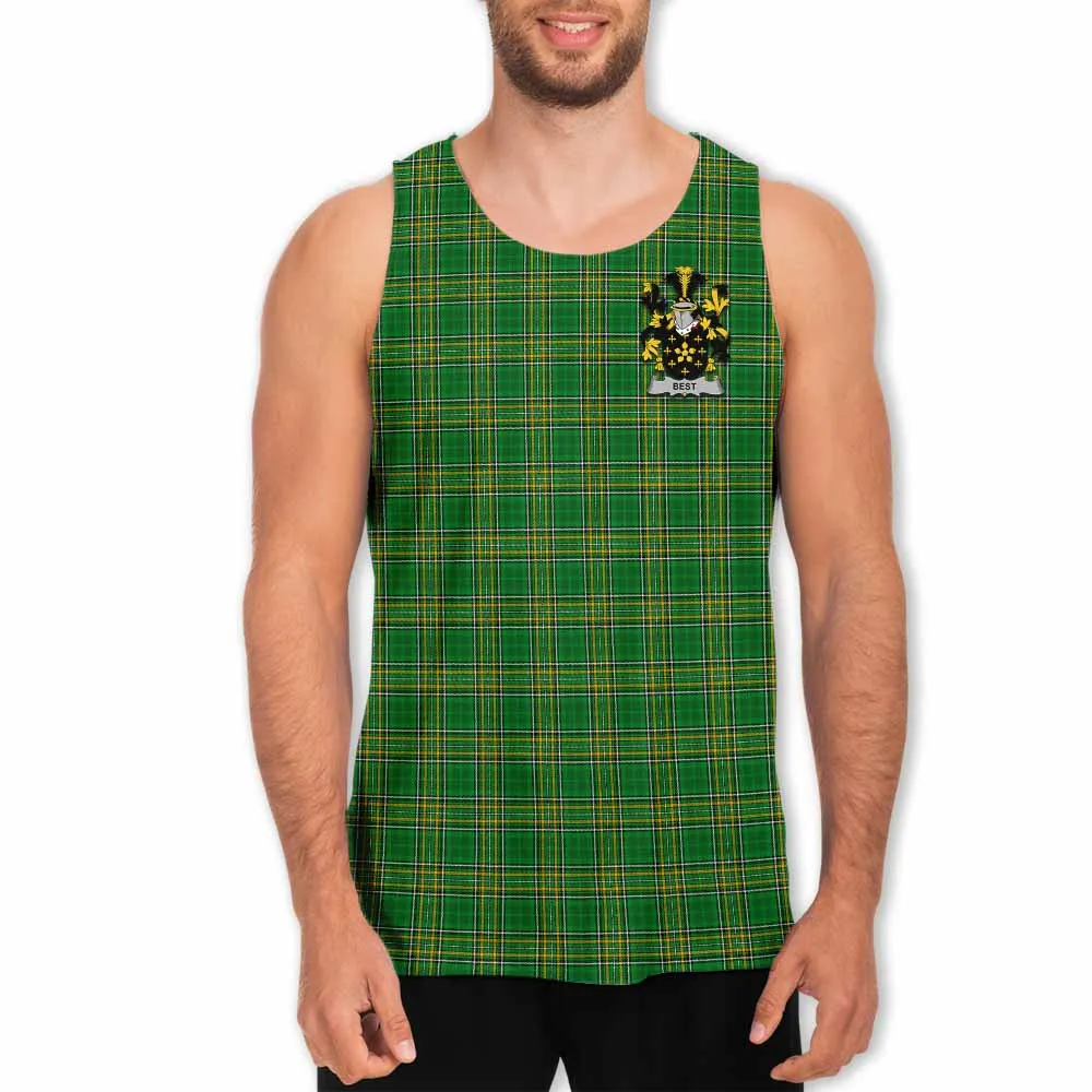 Best Irish Clan Tartan Men's Tank Top with Coat of Arms