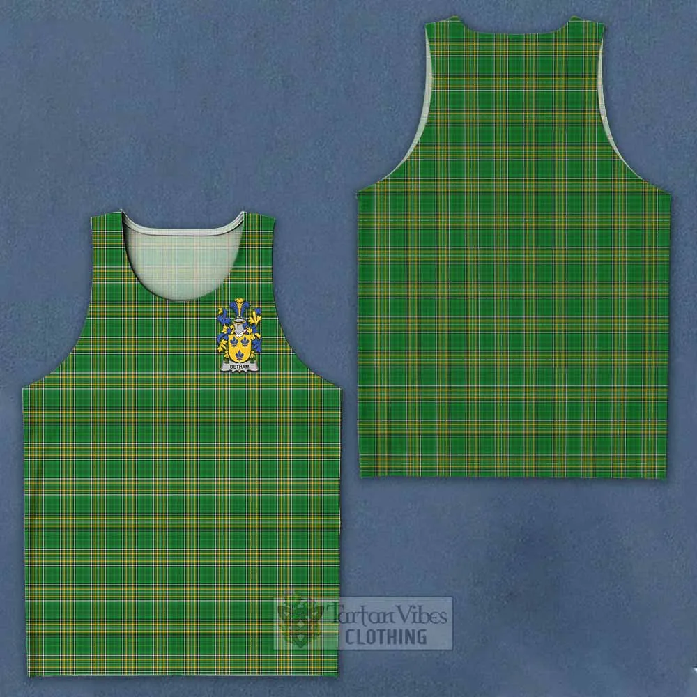 Betham Irish Clan Tartan Men's Tank Top with Coat of Arms