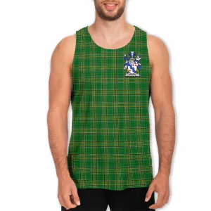 Biggar Irish Clan Tartan Men's Tank Top with Coat of Arms