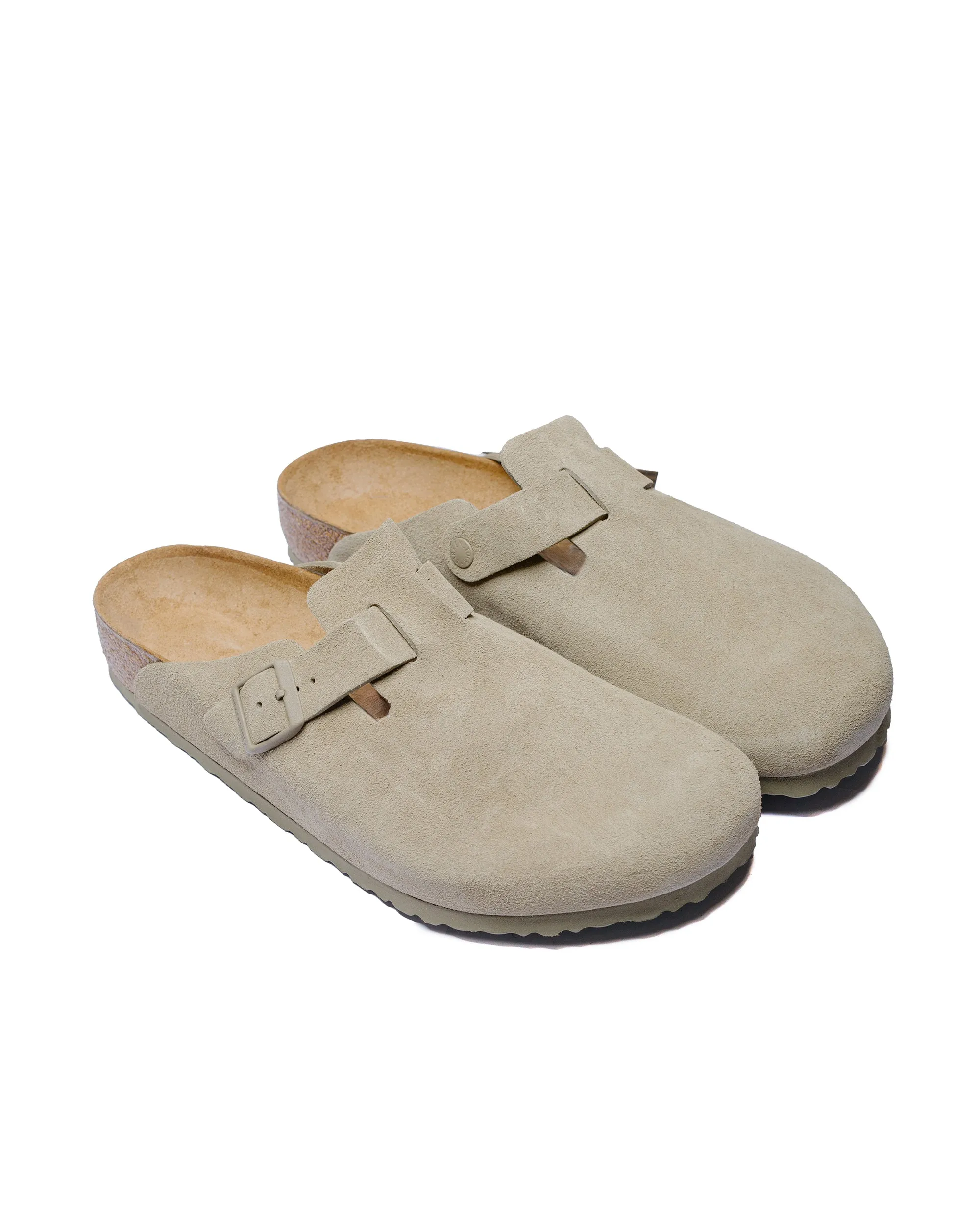 Birkenstock Boston Faded Khaki Suede