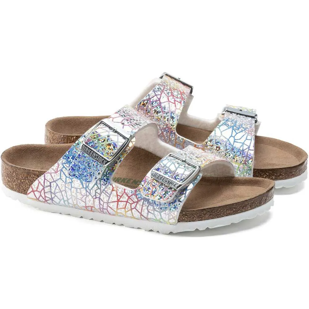 Birkenstock Kids' Arizon Vegan Sandals - Silver 1022173