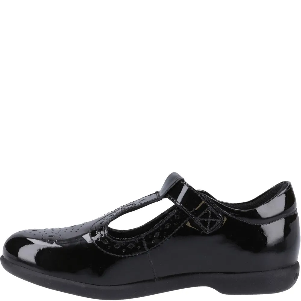 Black Britney Patent Junior School Shoes