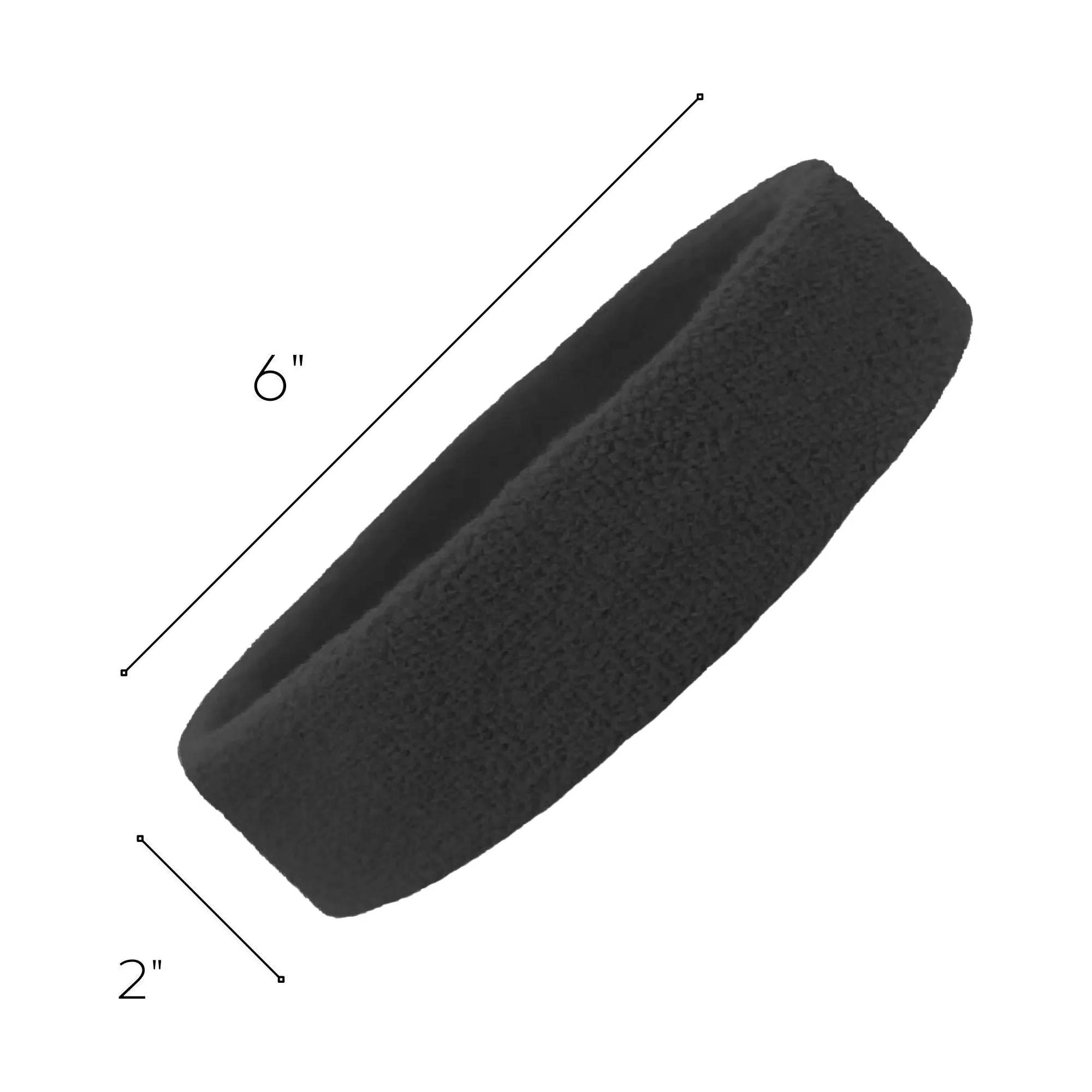 Black Head Sweatbands - 3 Pack