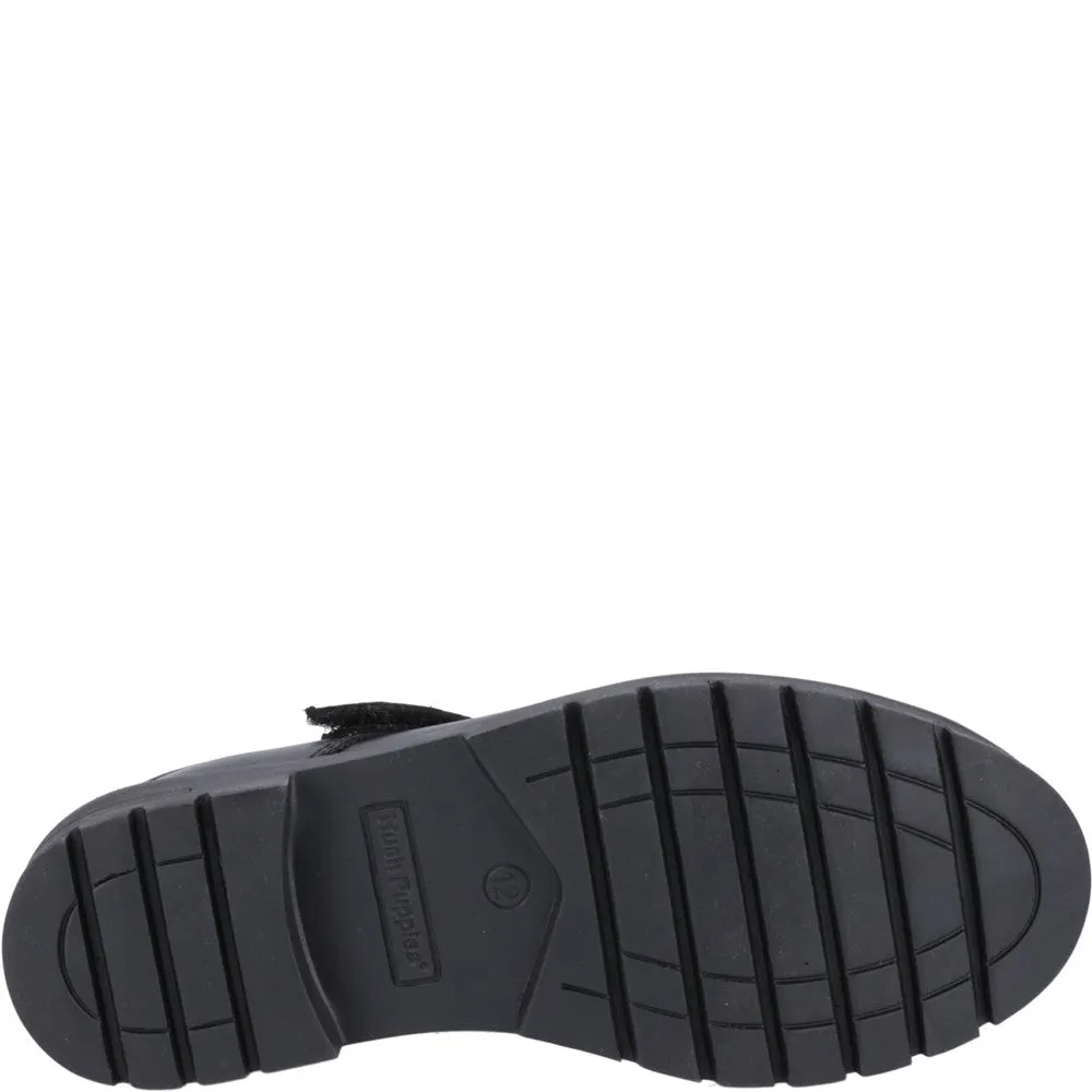 Black Tanya Junior School Shoes