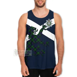 Black Watch Tartan Lion Rampant Men's Tank Top  Proudly Display Your Heritage with Alba Gu Brath and Clan Name