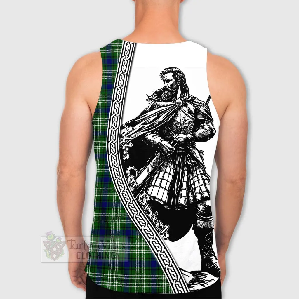 Blackadder Tartan Clan Crest Men's Tank Top with Highlander Warrior Celtic Style