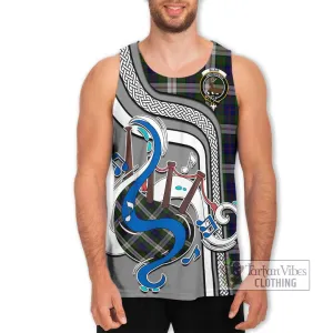 Blair Dress Tartan Men's Tank Top with Epic Bagpipe Style