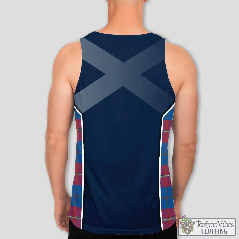 Blane Tartan Men's Tanks Top with Family Crest and Scottish Thistle Vibes Sport Style