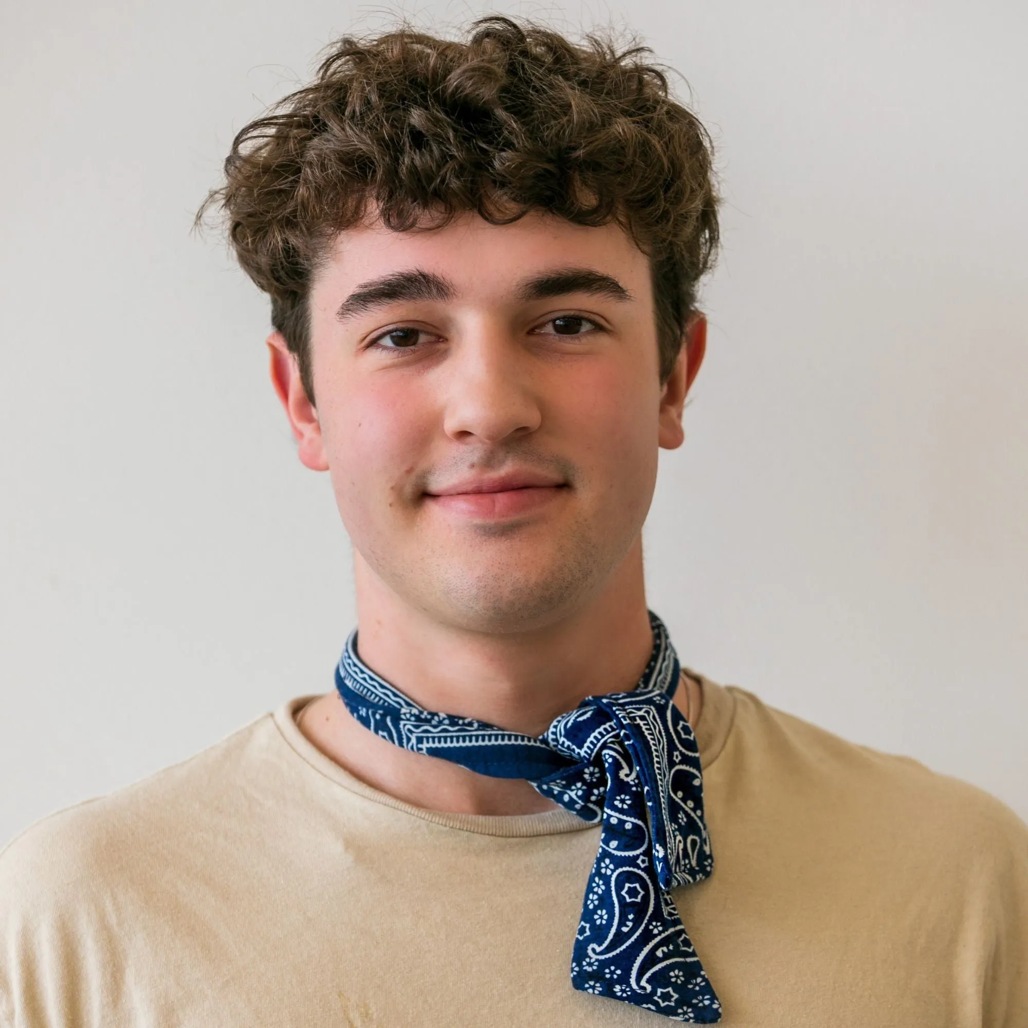 Blue Bandana Tie Headband