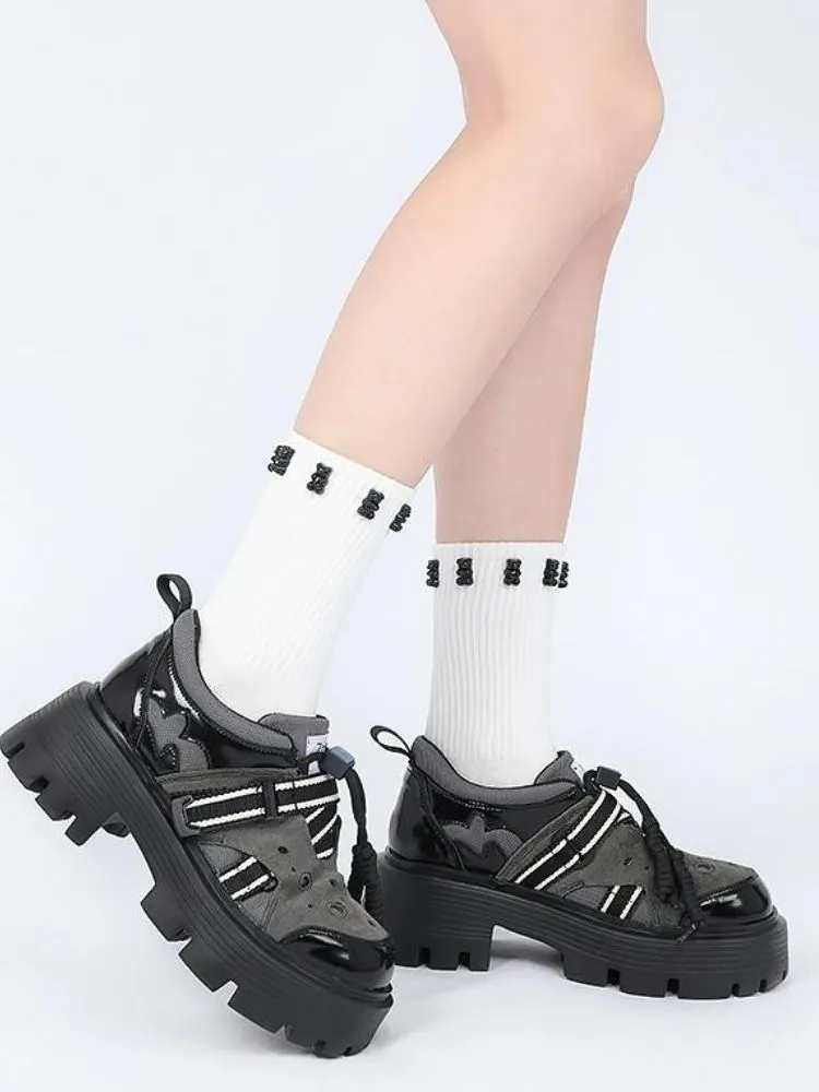 Border Band Sporty Casual Platform Shoes【s0000002670】