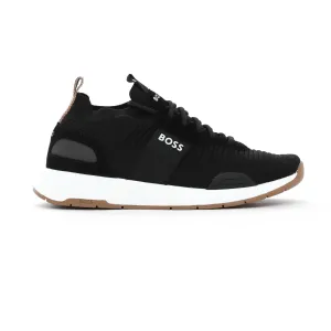 BOSS Titanium Runn knstA Trainer in Charcoal Black